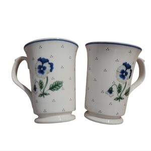 SAINT JAMES tea cups x 2 mugs fine china super strong 1405 porcelain Hankook